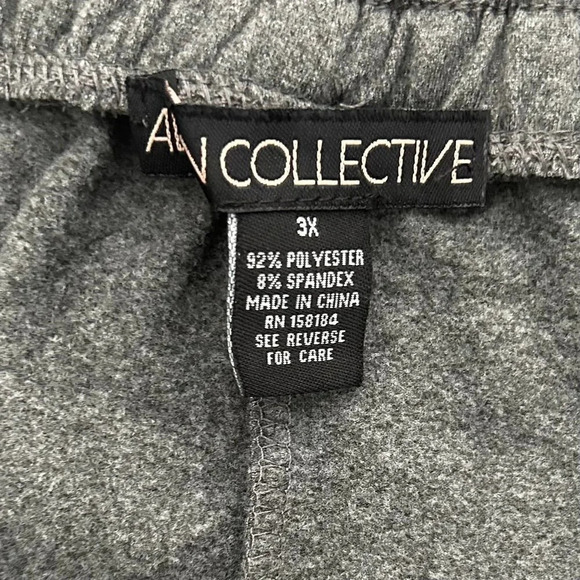 ALIGN COLLECTIVE Women's Fleece drawstring waist Jogger Plus Size 3X Gray - Picture 6 of 7